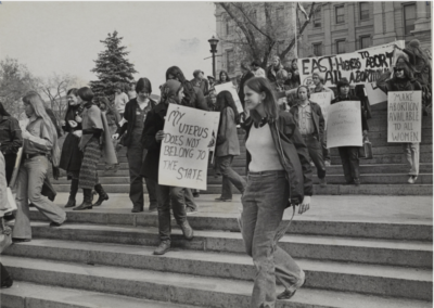People marching for abortion rights in Denver, CO, October 1971.